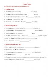 English worksheet: Plural of nouns_1