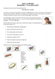 English worksheet: READING /VOCABULARY