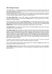 English Worksheet: The Olympic Games