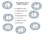 English worksheet: what time is it?