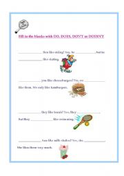 English worksheet: Present Simple - Elementary level