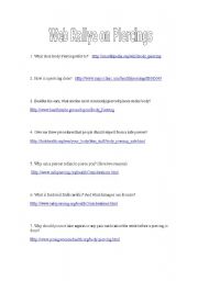 English Worksheet: web rally on piercings