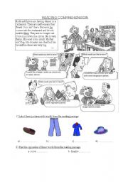 English Worksheet: ordering a meal