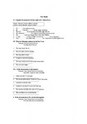 English worksheet: past simple