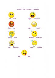 English Worksheet: Feelings