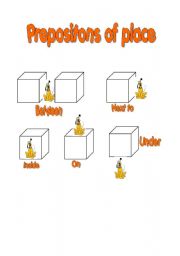 English Worksheet: Prepositions of place