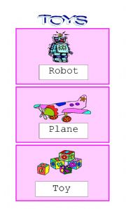 English Worksheet: Toys Flashcards