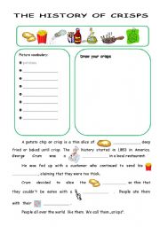 English Worksheet: The history of crisps