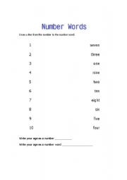 English worksheet: match