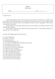 English Worksheet: Present Simple