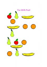 English worksheet: fun with fruits