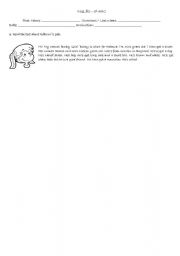 English Worksheet: elementary reading