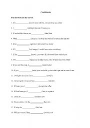 English Worksheet: Conditionals