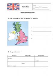 English Worksheet: United Kingdom