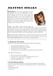 English Worksheet: BRITNEY SPEARS