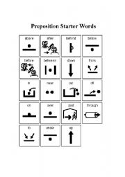 Prepositional Phrase Starter Words