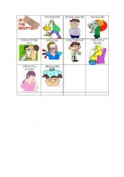 English Worksheet: main illnesses teaching