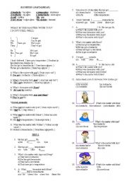 English Worksheet: illnesses teaching with a quiz
