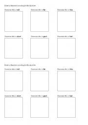 English Worksheet: Draw the face according to the feelings.