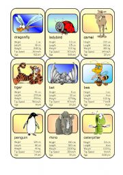 English Worksheet: Animal Card Game (3)