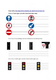 English Worksheet: UK road signs IT lesson