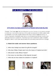 English Worksheet: Elizabeth the Golden Age