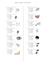 English Worksheet: body_parts