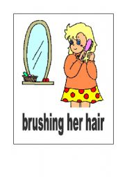English Worksheet: flashcards - daily activities