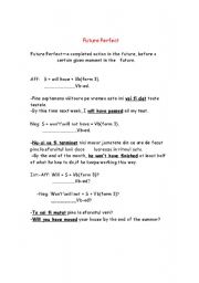 English Worksheet: future perfect