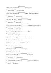 English Worksheet: FUTURE PERFECT TENSE