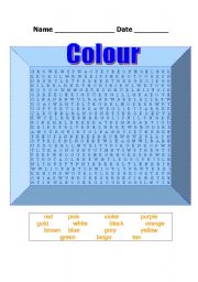 English worksheet: Colours