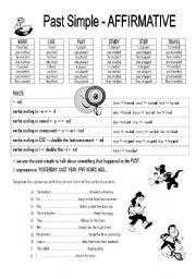 English Worksheet: PAST SIMPLE - regular & affirmative