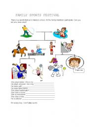 English Worksheet: FAMILY SPORTS FESTIVAL