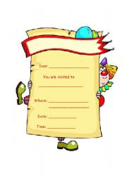 English Worksheet: Birthday invitations