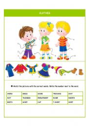 English Worksheet: Clothes