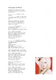 English Worksheet: Avril Lavigne - Im with you