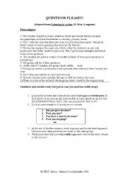 English Worksheet: game