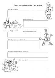 English Worksheet: Meeting an alien