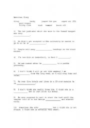 English Worksheet: American Slang