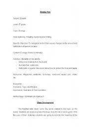 English worksheet: Ecology