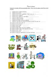 English Worksheet: PLACES IN TOWN