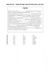 English Worksheet: Fill in the blanks worksheet