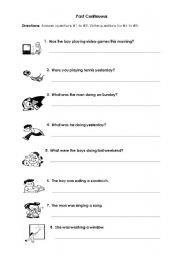 English Worksheet: past continuous