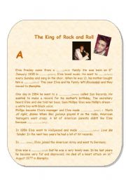 English Worksheet: The King of Rock and Roll