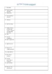 English worksheet: Getting to know somebody