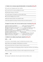 English Worksheet: Connectors&Conjunctions