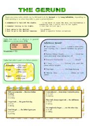 English Worksheet: GERUND