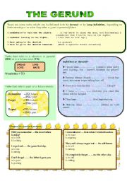 English Worksheet: GERUND