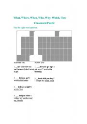 English Worksheet: Wh Questions