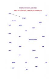 English worksheet: Past simple match- up